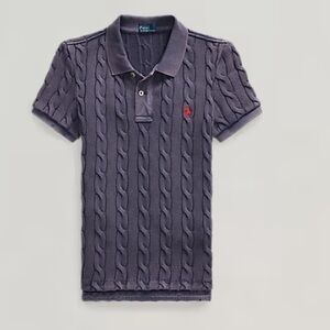 Ralph Lauren Cable-Knit Polo Shirt